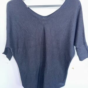 Express Women's Charcoal V-Neck Sweater